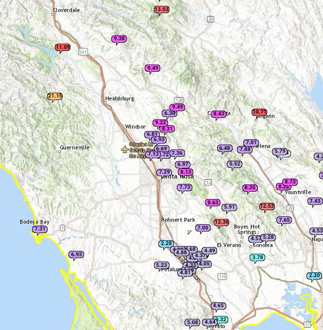 Record Rainfall.  Russian River Still Rising.