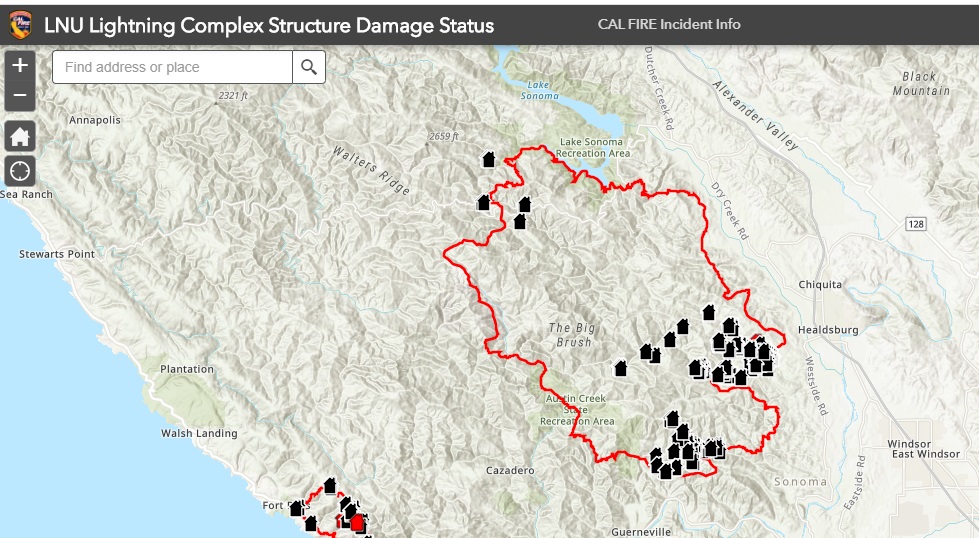 Cal Fire Address Check for Homes in Fire Zones News of the North Bay